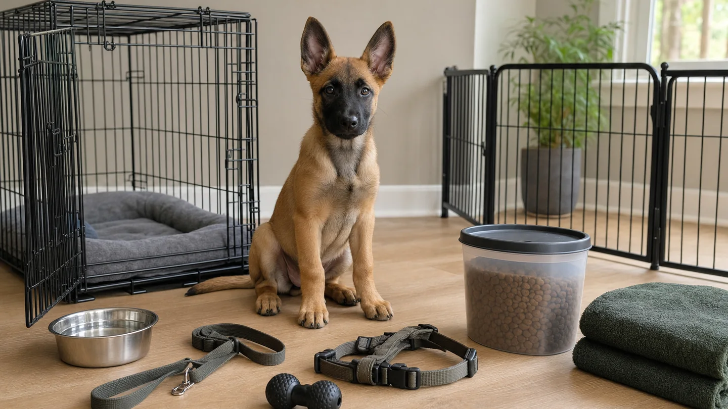 Qué comprar antes de llevar a casa un cachorro de malinois